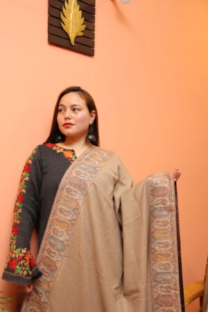 Cashmere Semi Pashmina Designer Palla Shawl