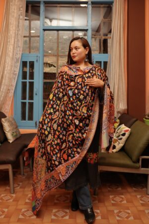 Silk Kalamkari Designer Shawl