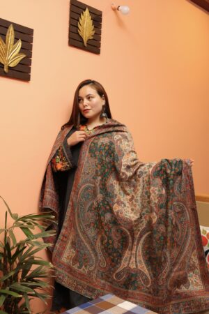 Semi Pashmina Designer Kani Shawl